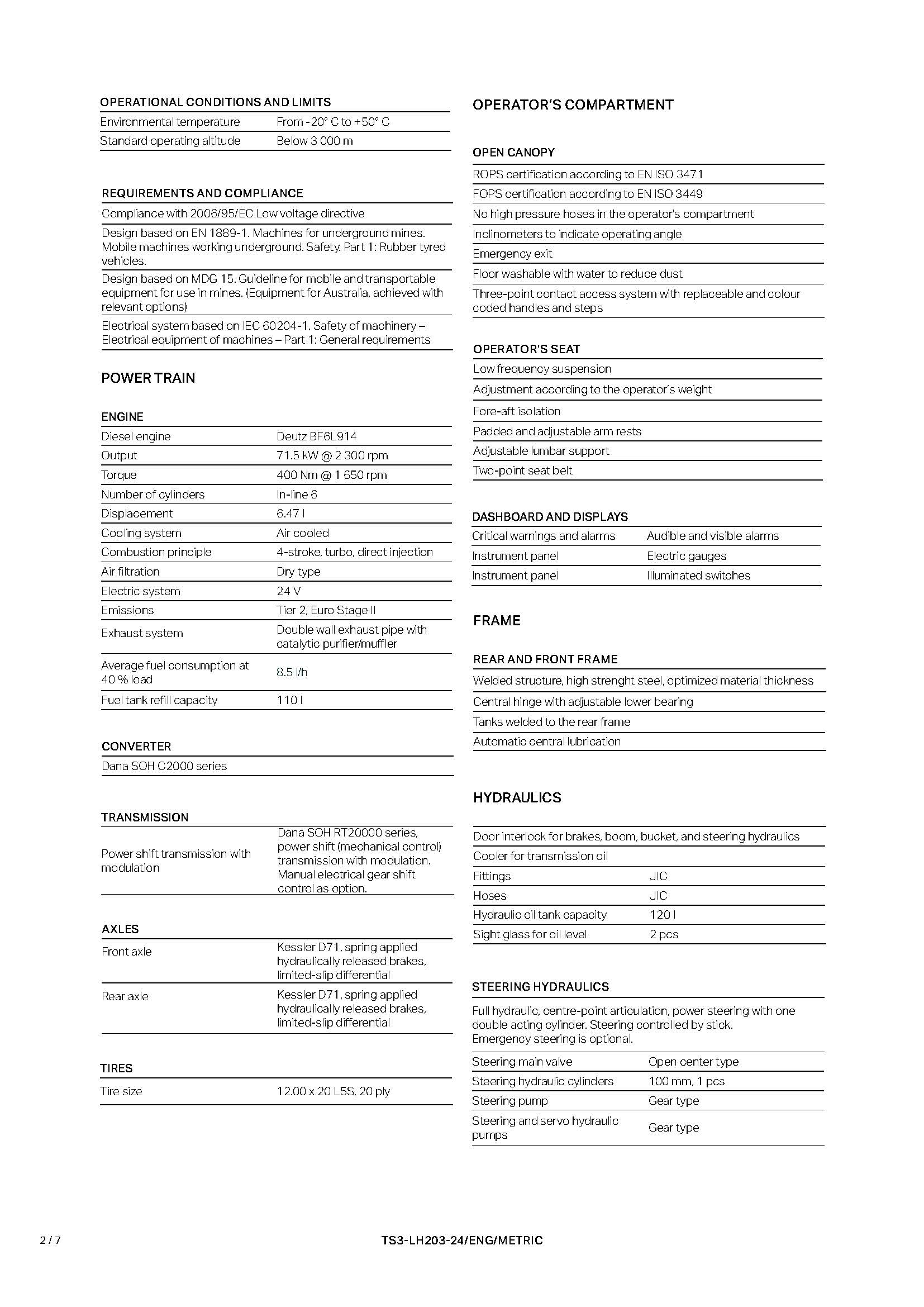 页面 提取 自 －LH203 Especificación-hoja-inglés